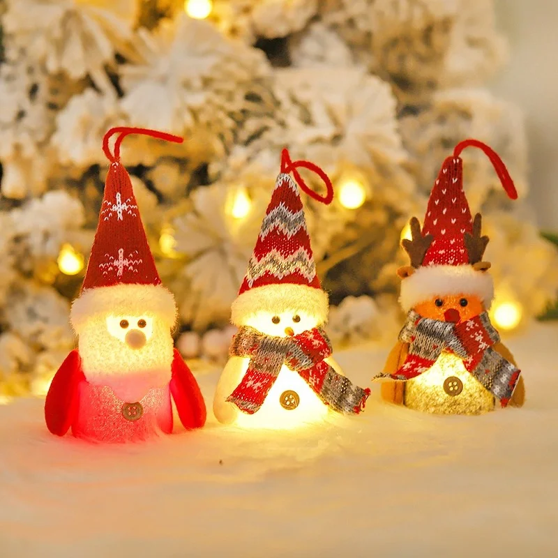 

Cartoon LED Lights Christmas Leds Light Indoor Fashion Santa Claus Hanging Decoration Pendant Party Decors Cute Fashion Luces