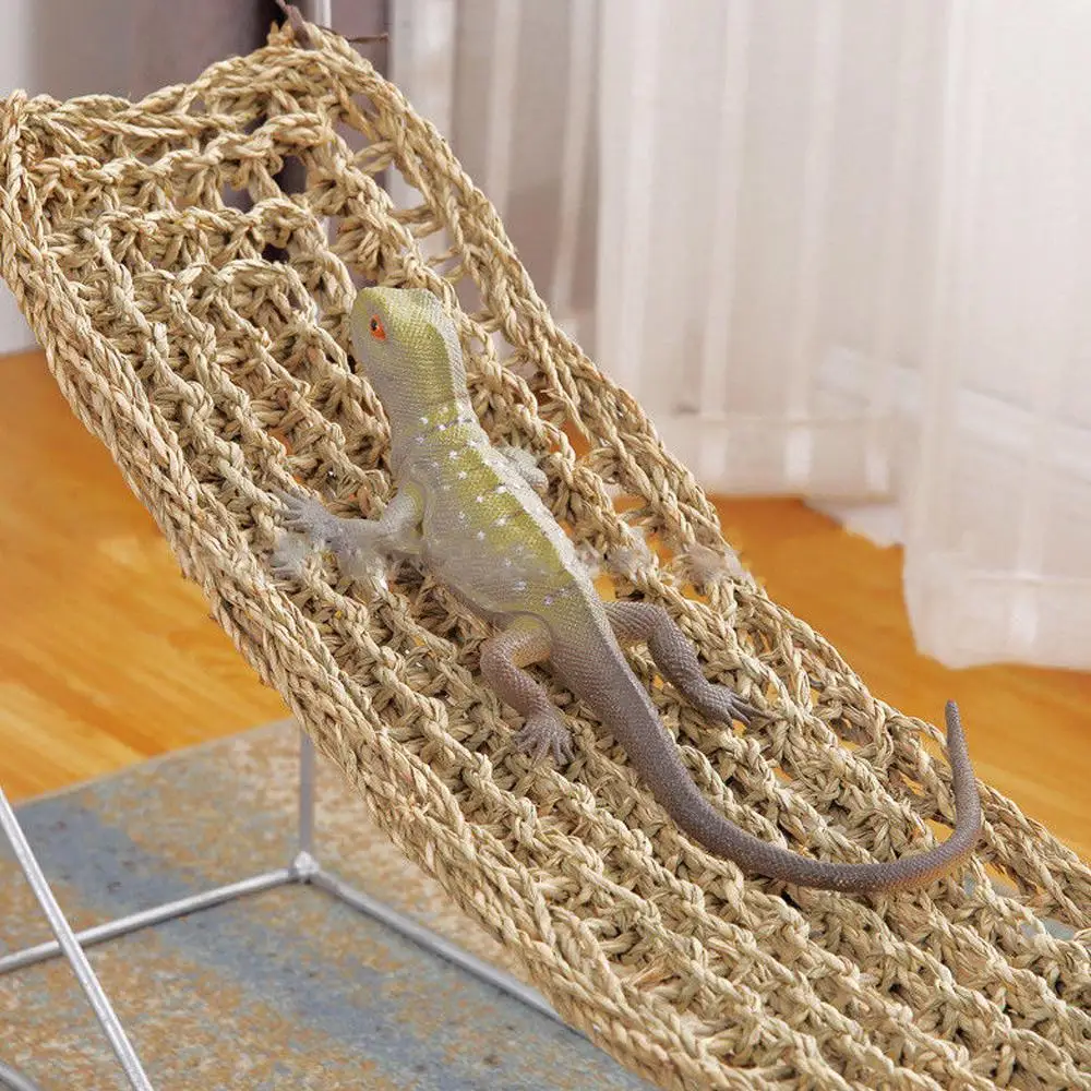 Водоросли ящерица гамак качели Pet Lounger игрушка-Рептилия висячая кровать коврик