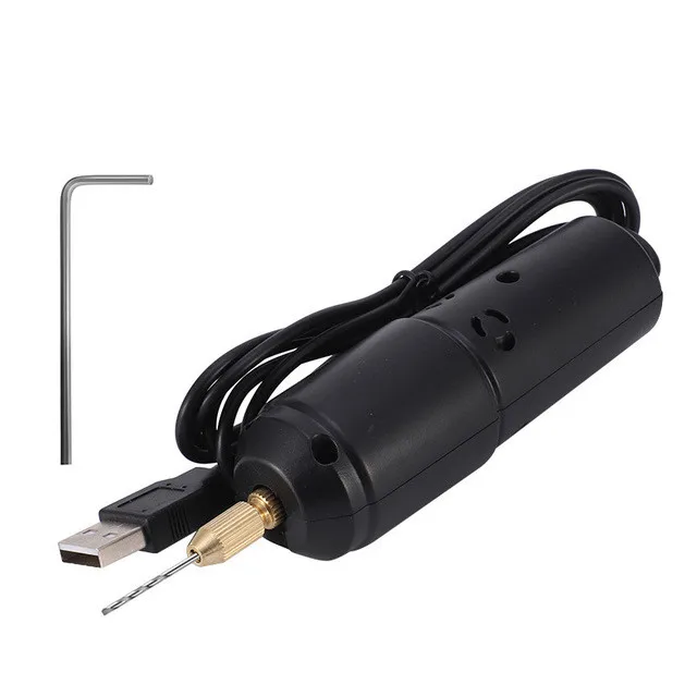 

113PCS Mini Electric Drill Handheld Drill Bits Kit Epoxy Resin Jewelry Making Wood Craft Tools 5V USB Plug Screwdriver Tool Kit