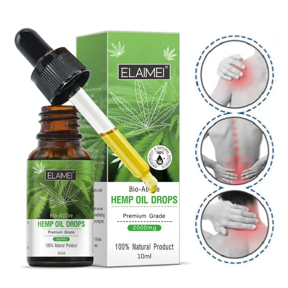 10 мл/20 мл органические эфирные масла масло семян конопли 2000 мг травяные капли