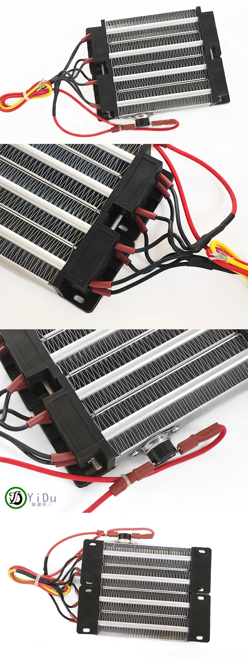 AC DC 220V 1000W изолированный PTC керамический воздушный Нагреватель 140*102 мм Электрический нагреватель части