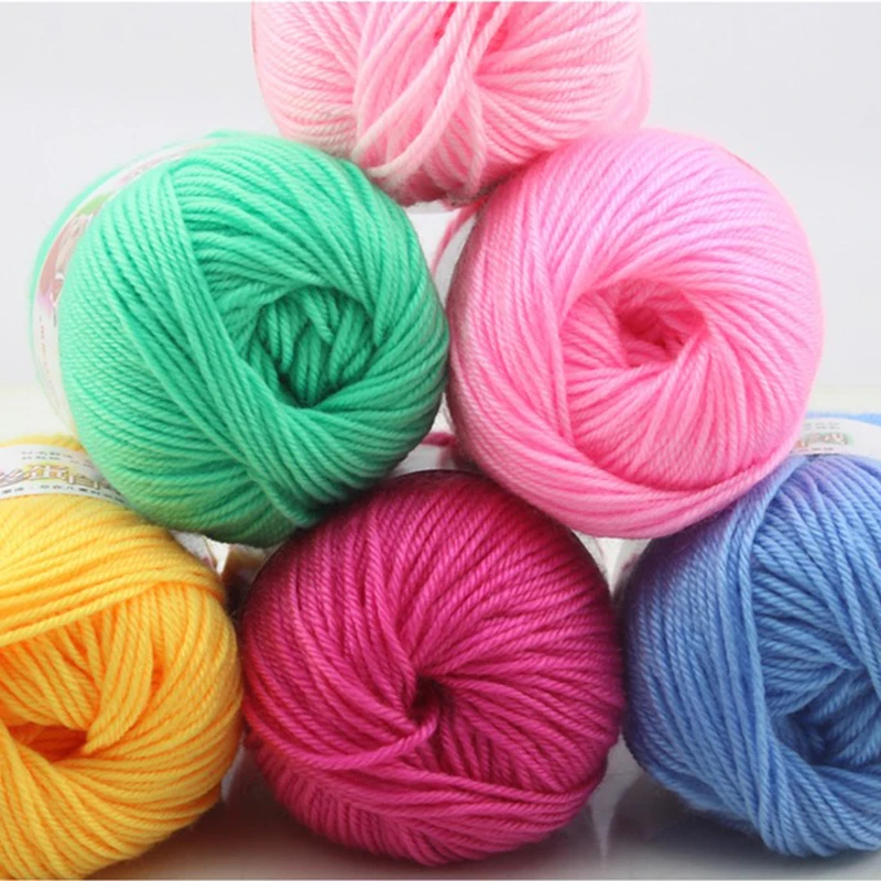 1 шт. нитки для вязания крючком Кашемировая Пряжа Вязания Шерсти Шелковой Пряжи