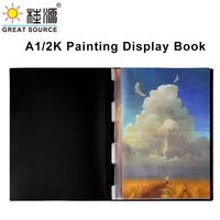 2k display book drawing presentation book 10 transparent pockets folder 645845mm25 3933 272pc