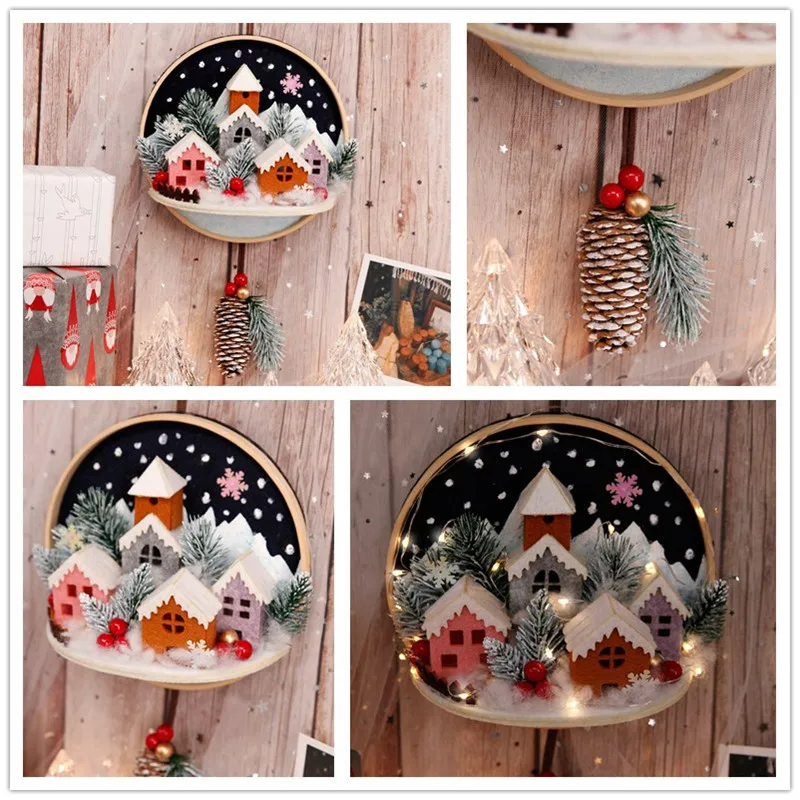 Рождественская тема войлочный Настенный декор ручная работа набор для валяния