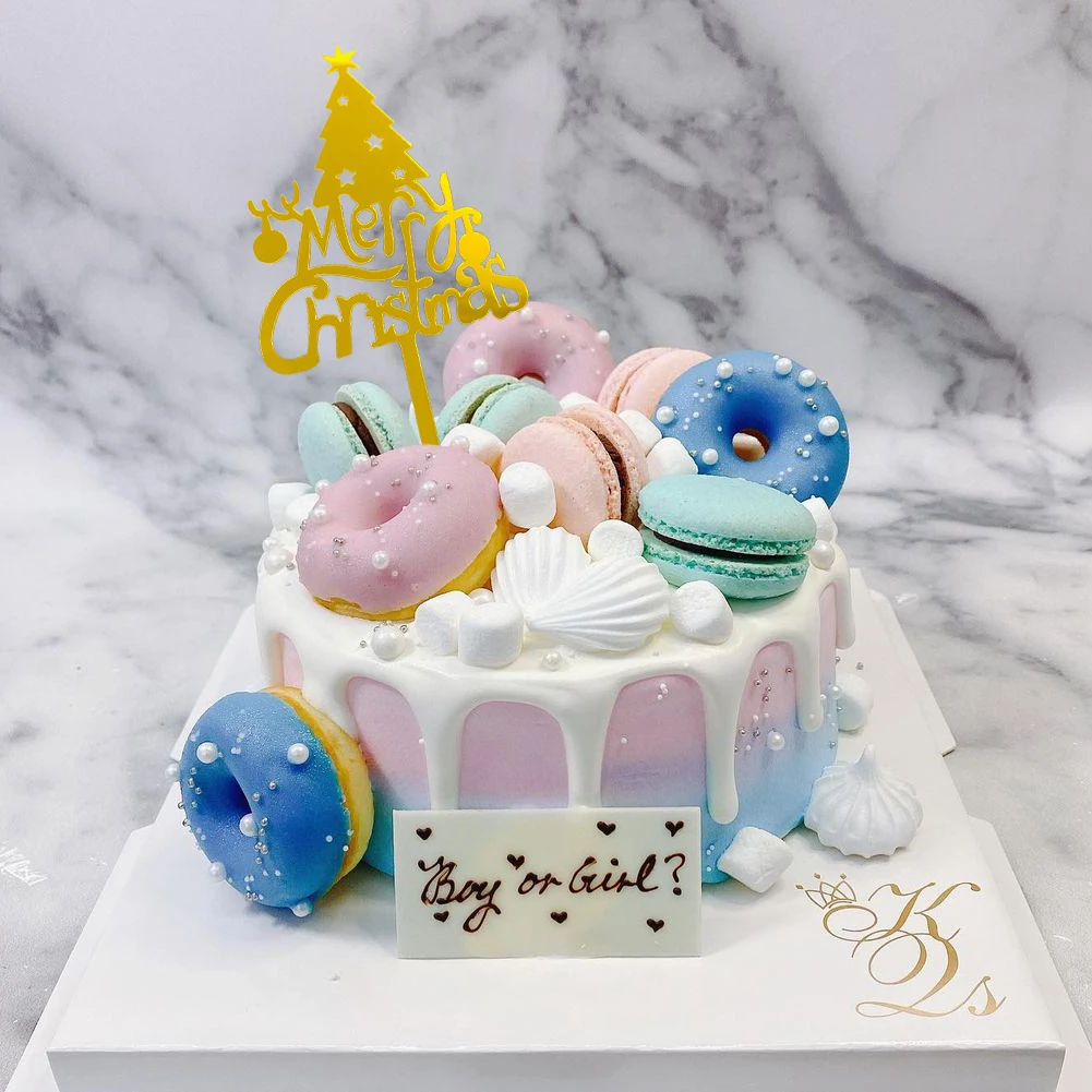 

Cake Decoration Insert Card Happy Birthday Holiday Party Cake Insert Acrylic Cake Decoration Wedding Cake Dessert Decoration