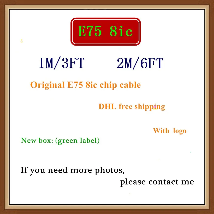 

10pcs/lot New Box 1m/3ft 2m/6ft Original 8IC E75 Chip OD:3.0mm Data Sync USB charger Cable for Foxconn for11 7 8 Plus XR XS MAX