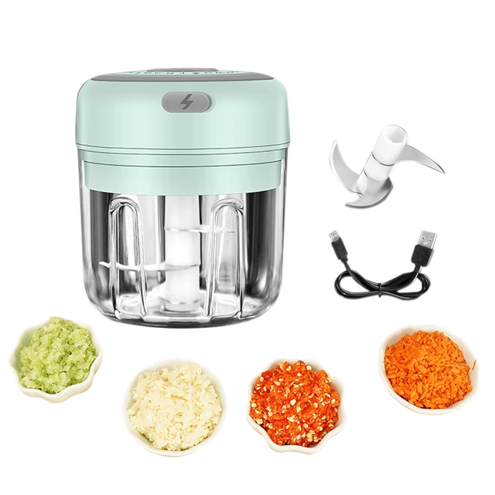 

250ml Mini Electric Garlic Masher Cordless Grinder Portable Food Powerful Mincer Seasoning Spice Chopper Kitchen Accessories