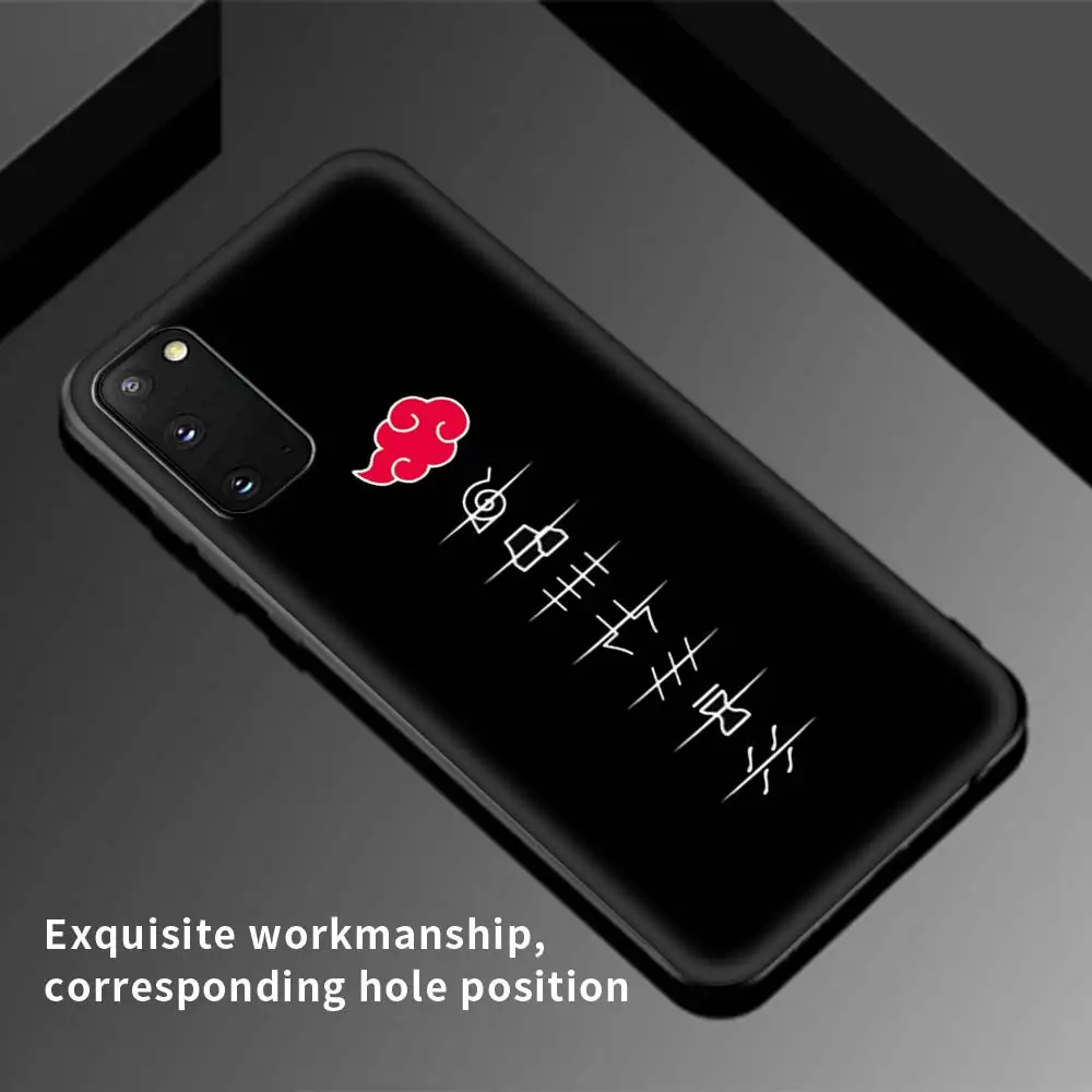 

Case For Samsung Galaxy A51 A71 A21s A31 A12 A41 A11 A72 A52 A32 5G A01 A91 A21 Black Shell Phone Covers Anime