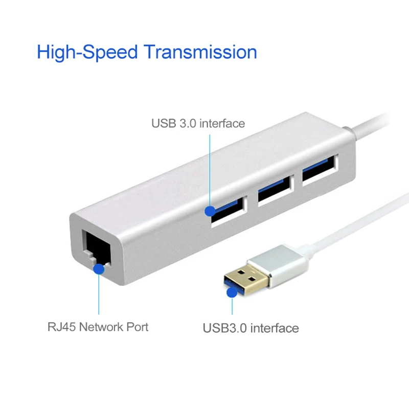 Bkscy USB 3 0 концентратор Ethernet адаптер с портами к Rj45 1000 Мбит/с сетевая карта Lan для