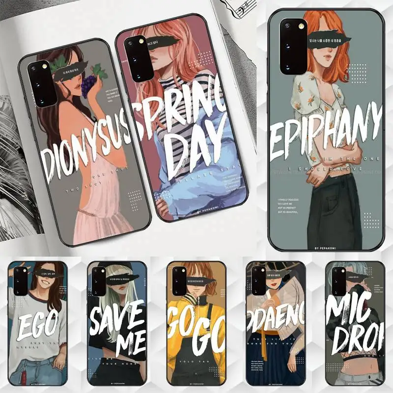 

pepakomi Bts Perfect black Phone Case For Huawei Nova7 Nova6 Nova5 Nova4 Nova3 Nova2 pro se plus soft Cover Fundas