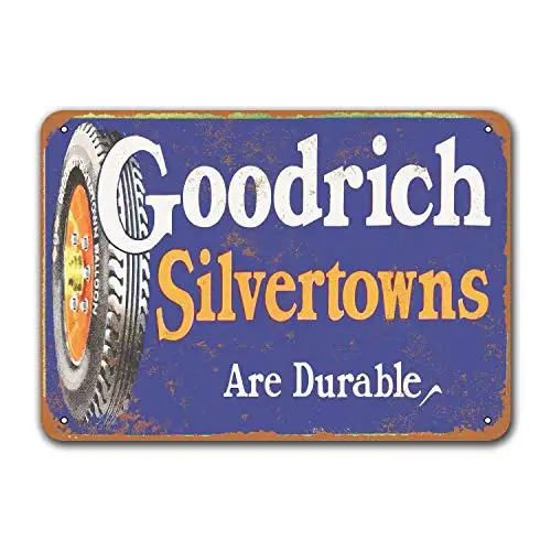 

Vintage Car Tin Signs Metal Game Room Bar Poster Coffee Club Wall Decor Office Home Goodrich Silvertown Tires Grage Man Cave Sg