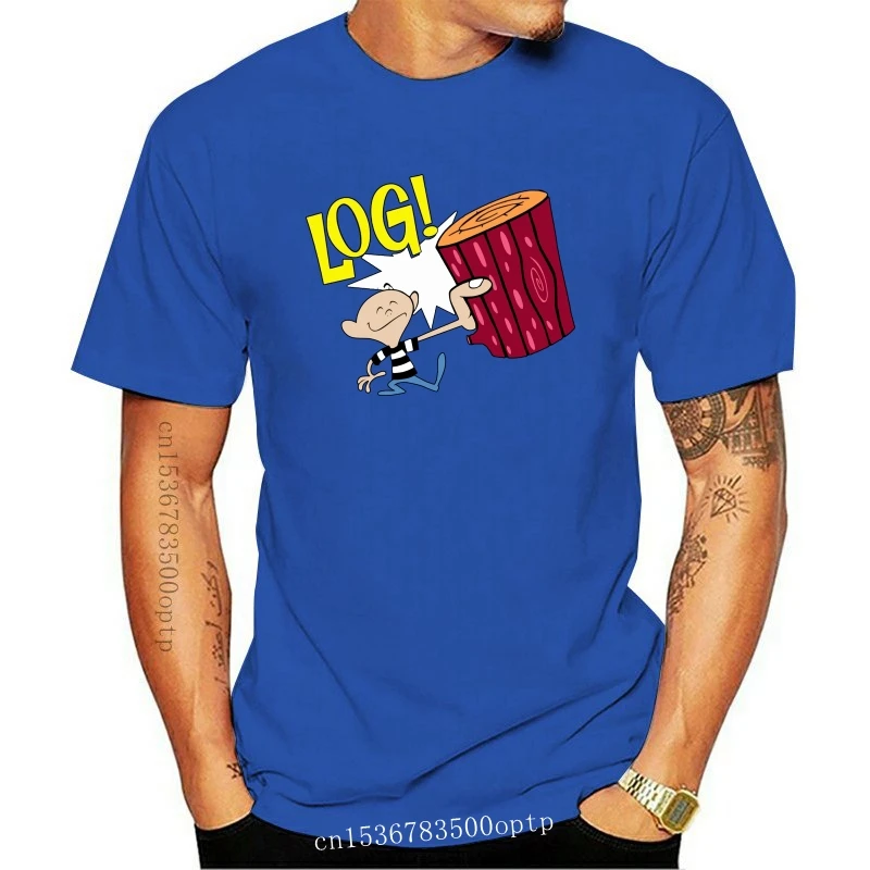 

Новинка 2021, Мужская футболка с принтом Ren And Stimpy Log, Мужская футболка wo, Мужская футболка