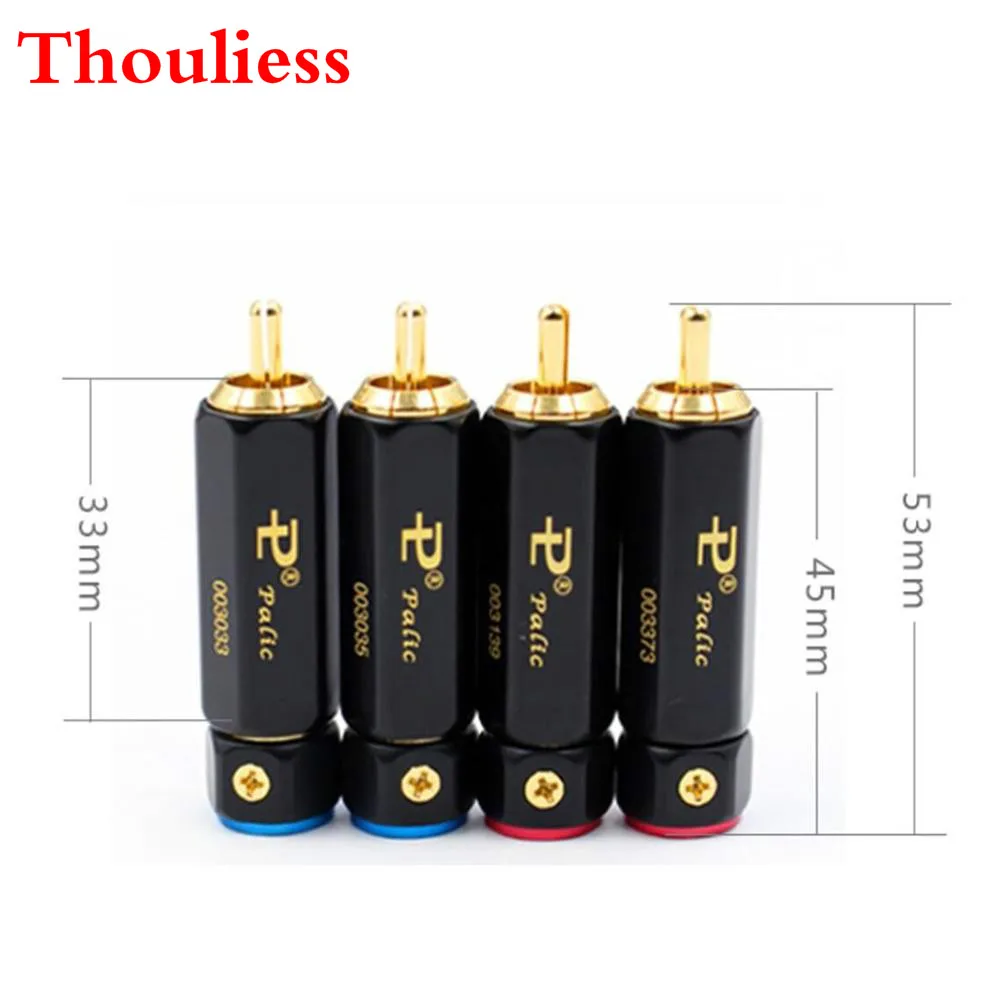 Thouliess 4 шт./лот HIFI аудио позолоченный межблочный RCA кабель для динамика заглушки