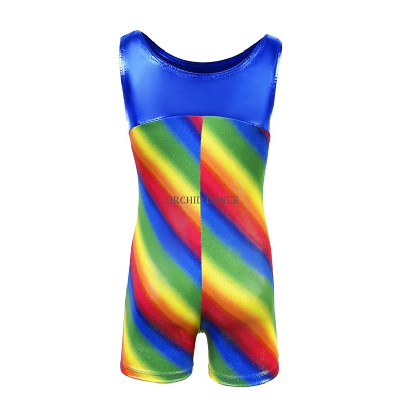 Дешевые блестящие радужные танцевальные унитазы гимнастические трико для