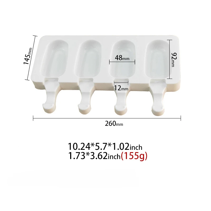 Силиконовая форма для мороженого EPASUN с 4 ячейками льда сделай сам поднос кубиков