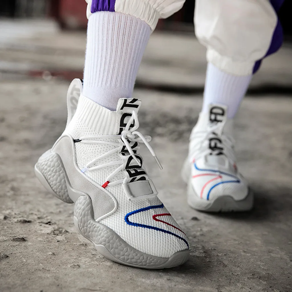 New Style Breathable Basketball Shoes Mens Boys High Top Shockproof Sneakers Non-slip Basket Zapatillas Hombre#g4 | Спорт и