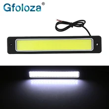Gfoloza Автомобильный светодиодный DRL гибкий водонепроницаемый COB Дневной светильник для бега авто Интерьер Чтение багажник светильник белый 6500K 190x35 мм 1 шт