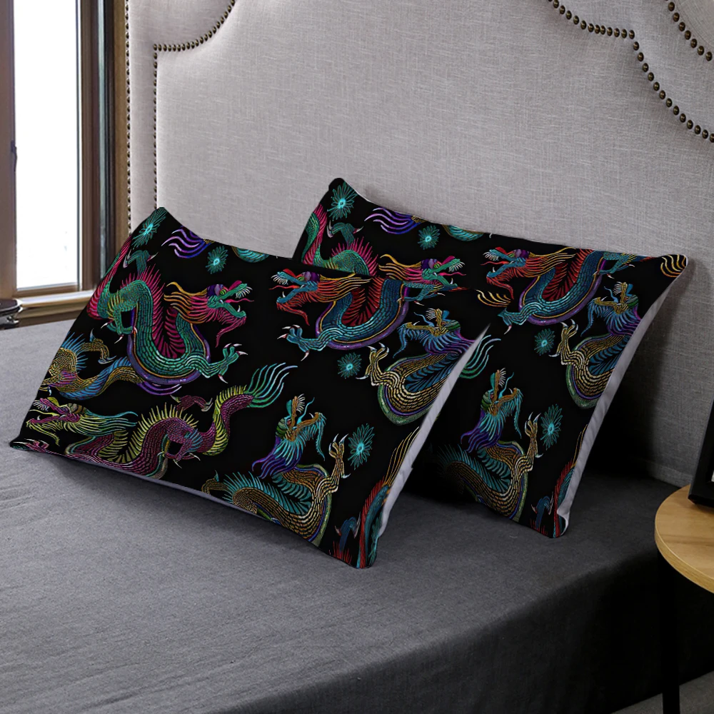 

Outlet Domineering Chinese Dragon Pillowcase Color Pillow Case Bedding Pillow Cover Custom Pillow Case Cover 50x75cm 51x91cm