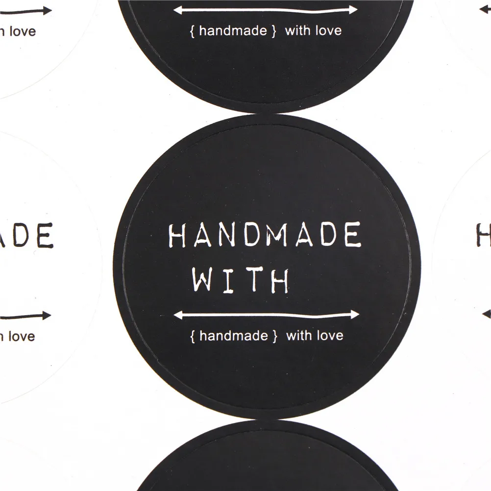 Ручной работы 120 шт./10 листов черно белый спасибо выпечки клейкая этикетка для