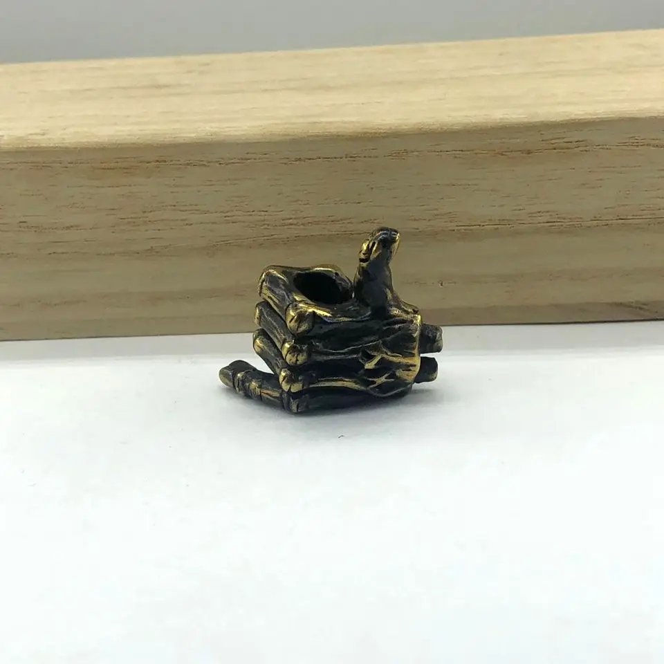 EDC нож бусины латунь средний палец/форма руки бусы на шнурок Паракорд