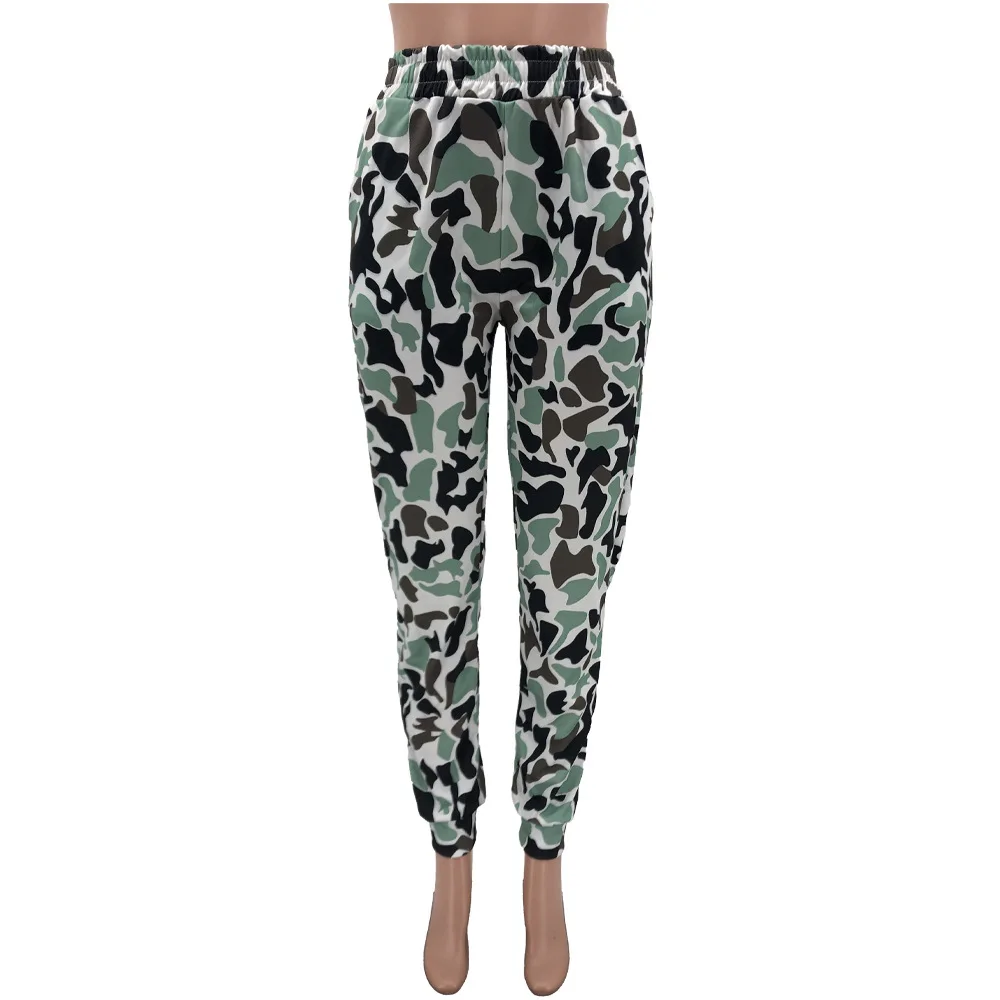 

Camouflage Print Loose Slacks Sweatpants Jogger Femme Spring Summer 2021 Women Fashion Mall Goth Style Streetwears Pants