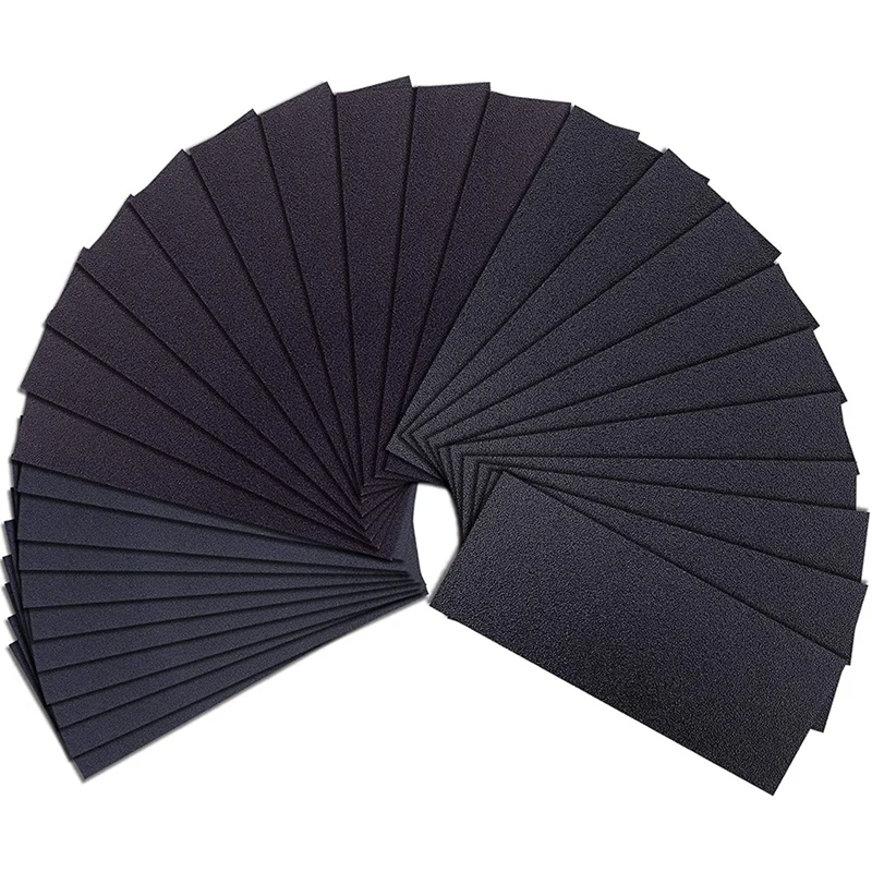 

30 Pieces Wet and Dry Sandpaper 80 120 220 Grit Assorted Sanding Sheets, 9 x 3.6 Inches Abrasive Paper