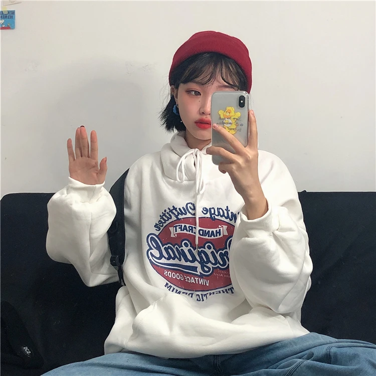 

XZ3014 женские толстовки с длинным рукавом в Корейском стиле на осень и зиму 2021