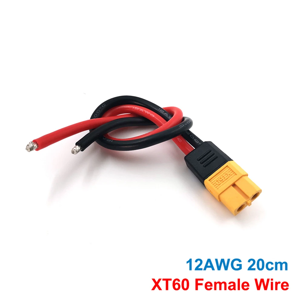 20 см 12AWG XT60 женский конверсионный провод линия силиконовый кабель-переходник для