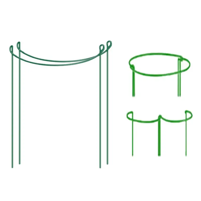

Flower Plant Metal Support Stake Half Round Green Garden Tools Creative Home Supplies
