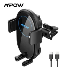 Mpow 164AB Wireless Car Charger Mount Qi Fast Charging Car Mount Air Vent Car Phone Holder for iPhone Huawei Xiaomi
