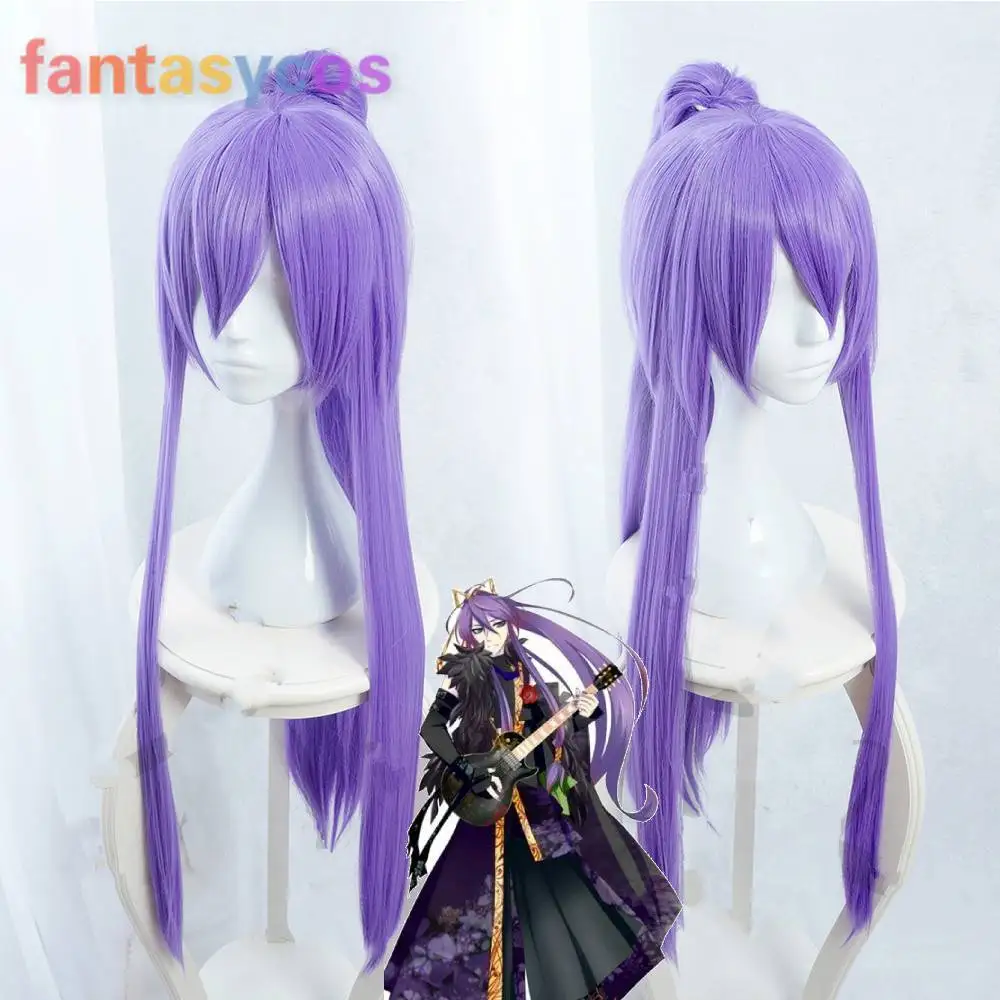 

Anime Gintama Cosplay Purple Wig Long Straight Synthetic Hair for Adult Role Play+ Free Wig Cap