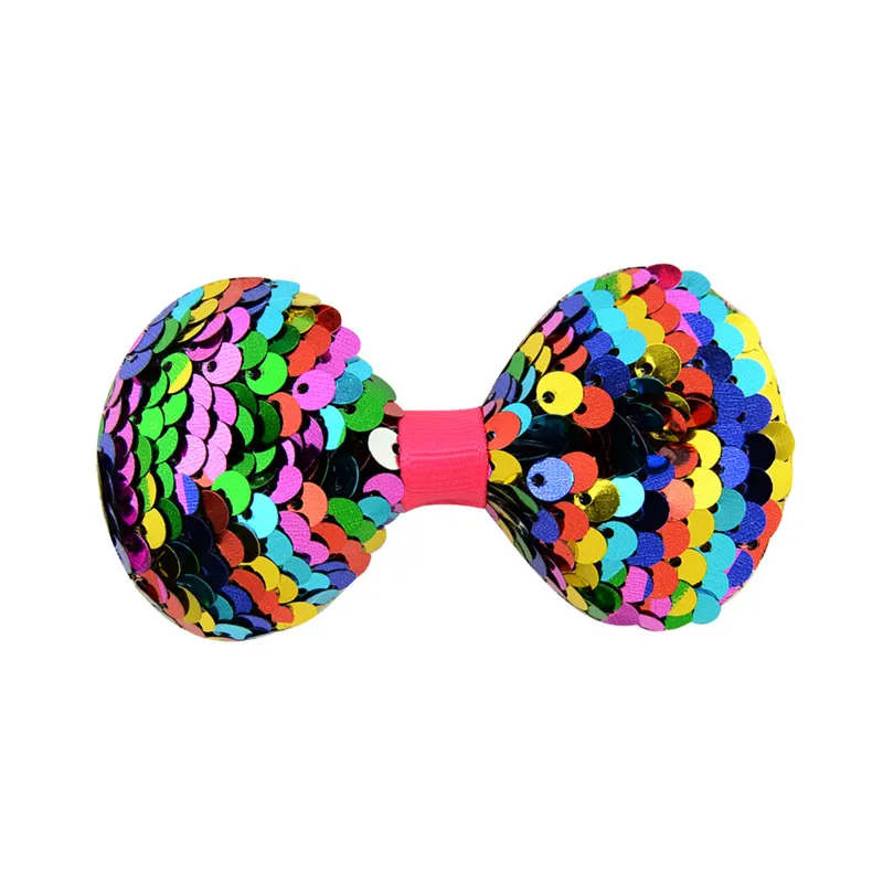 

12Pcs/Lot 8CM Kids Sequin Bowknot Headclip Children Hair Clip Handmade Bow Pin Barrette Hairpin Phpto Accessories For Girls