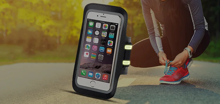 

Outdoor Running Fitness Mobile Phone Armband Luminous Arm Bag For Iphone 11 Pro Max X Xr 6 6s 7 8 Plus Armbands For Airpods Bag