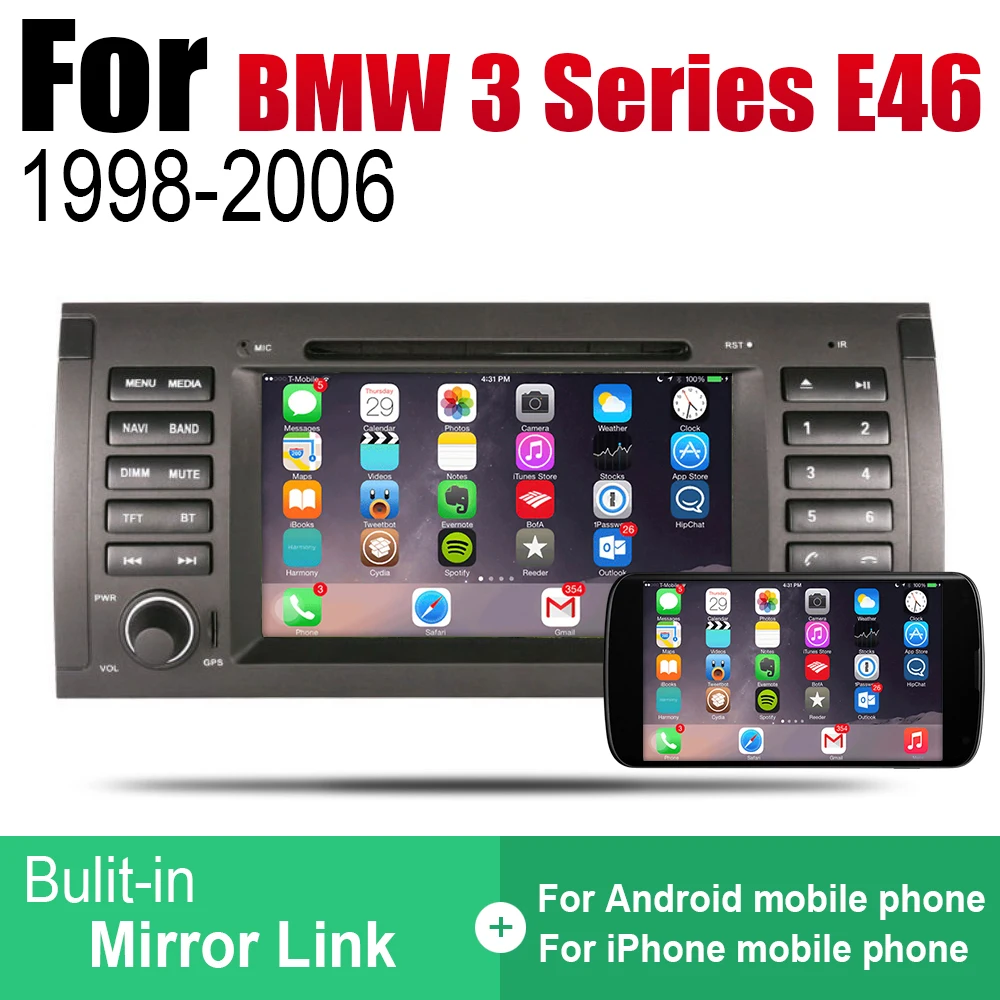 Автомобильный DVD плеер GPS навигация для BMW 3 серии E46 1998 ~ 2006 автомобильный Android