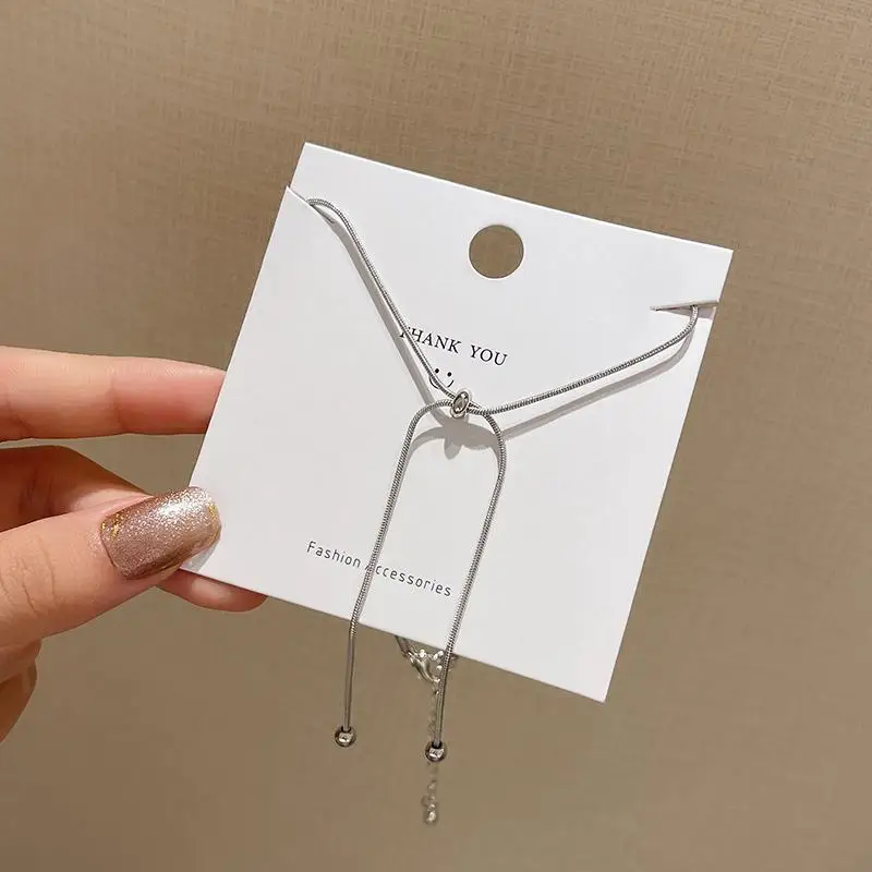 

New Fashion Simplicity Silver Adjustable Choker Necklace For Women Personalized Niche Design Necklace Girl Jewelry Party Gifts