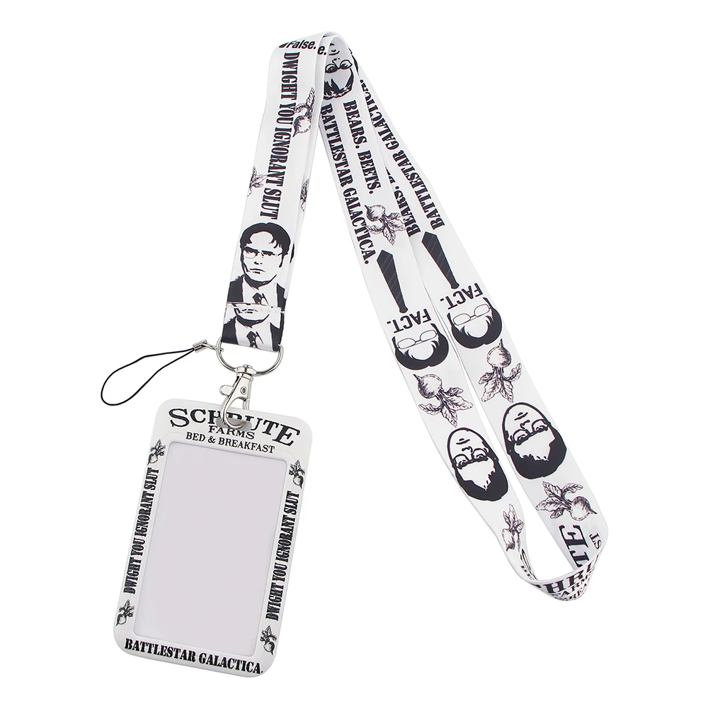 homegaga the office tv show vintage keychains accessories safety breakaway phone usb id badge holder key strap tag lanyard d2280 free global shipping