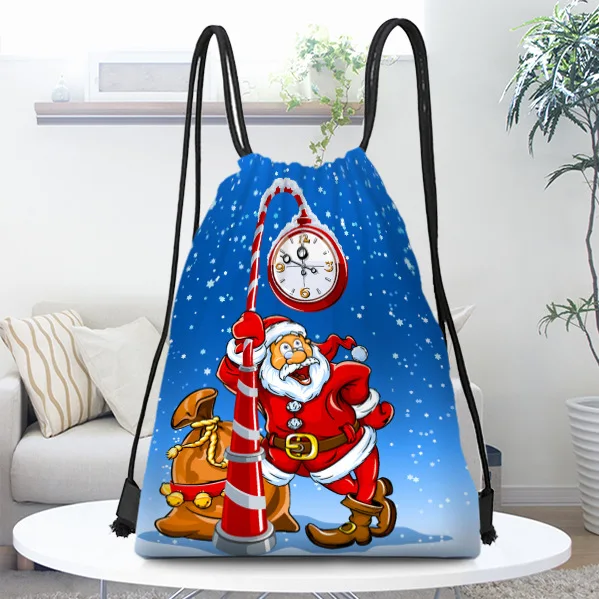 Рюкзак Wapiti Bell с принтом Деда Мороза и рождественской елки легкий рюкзак для
