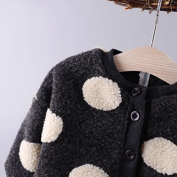 Новинка сезон осень зима модная шерстяная одежда в горошек вязаный свитер для