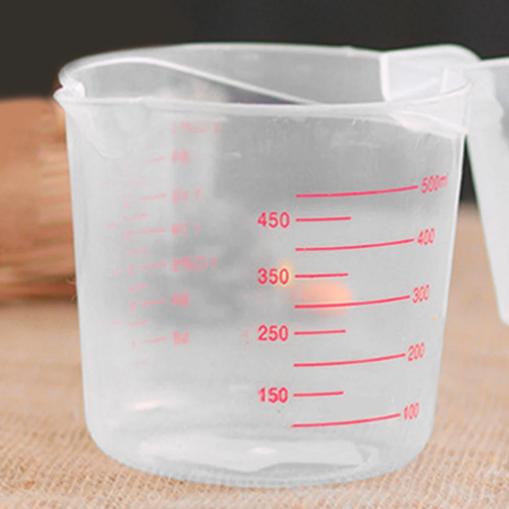 250/500/1000ML/100ML Plastic Measuring Cup Jug Pour Spout Surface Kitchen Tool Supplies Quality cup with graduated Kitchen images - 6
