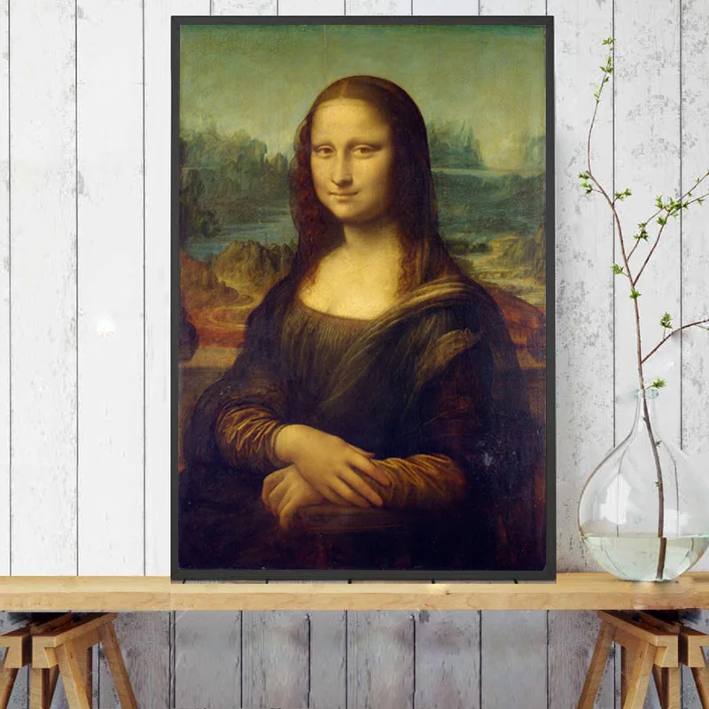 Картина маслом Леонардо да Винчи Постер Улыбка Моны Лизы известный портрет
