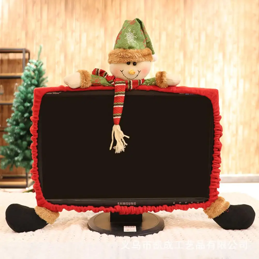 Рождественский компьютерный ЖК монитор защита края экрана Декор праздничные