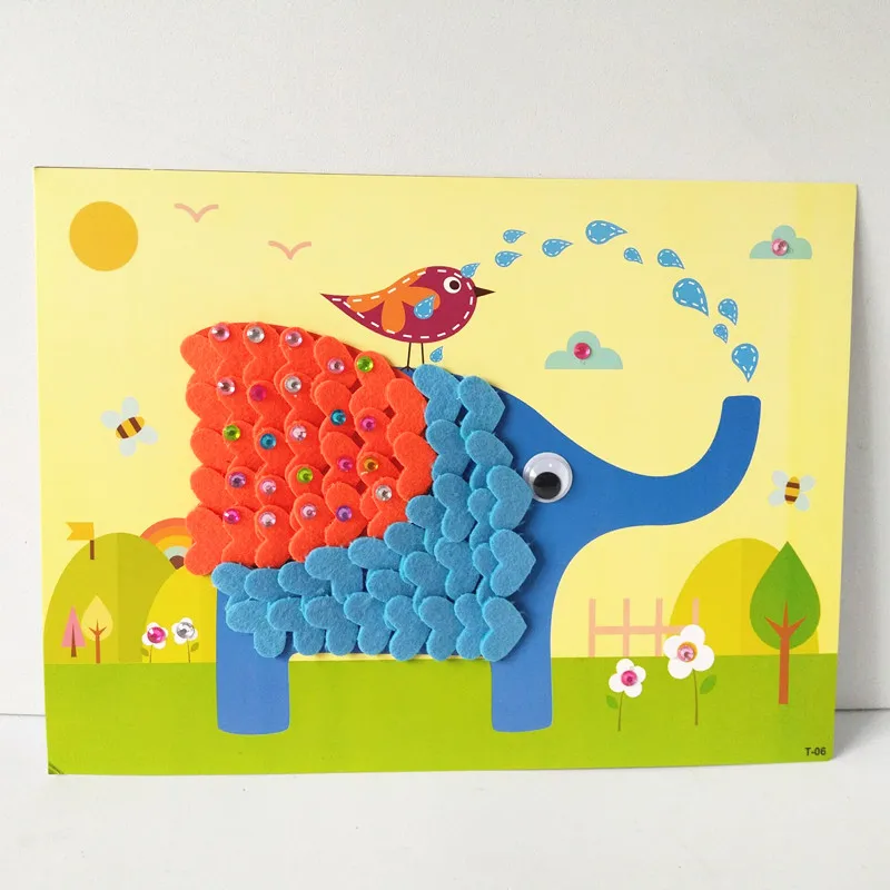 Игрушки для рукоделия детский набор Мультяшные животные войлочная ткань