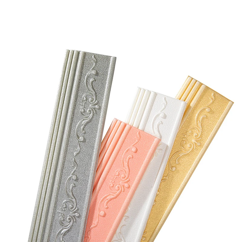 Самоклеящиеся 3D наклейки на стену из пены линия талии обои для плинтуса рамка