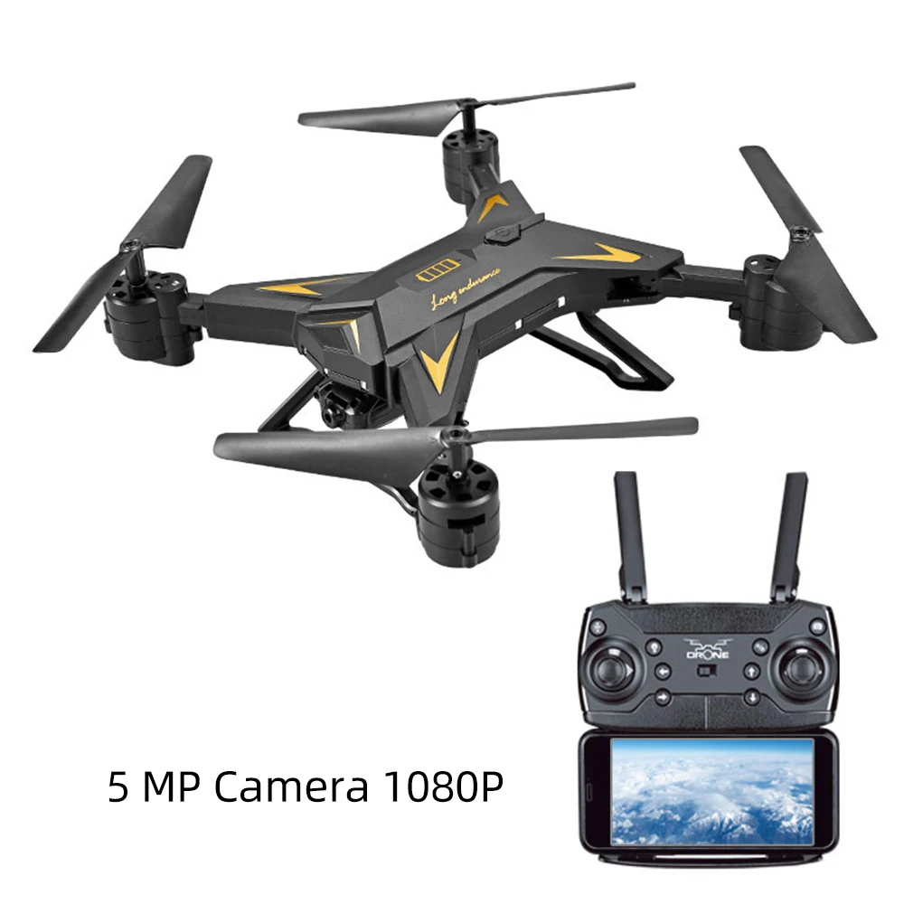 black 5MP camera RC вертолет 4K с камерой HD 1080P wifi FPV RC Профессиональный складной Квадрокоптер 20 минут долгий срок службы батареи - Цвет: black 5MP camera