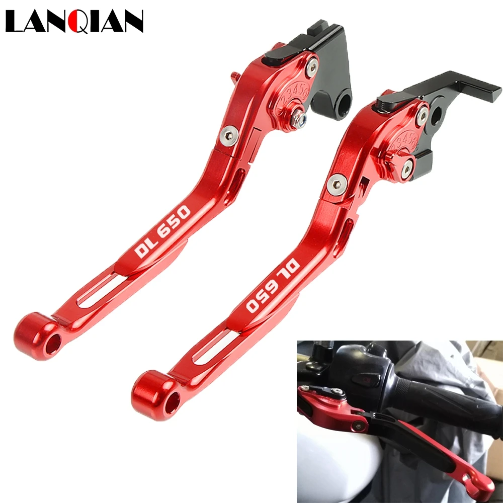 

For Suzuki DL650 2004 2005 2006 2007 2008 2009 2010 With LOGO Motorcycle Accessories CNC Adjustable Brake Clutch Levers