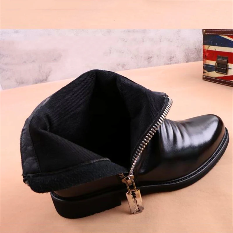 Демисезонные мужские классические ботинки челси черные модные дышащие кожаные