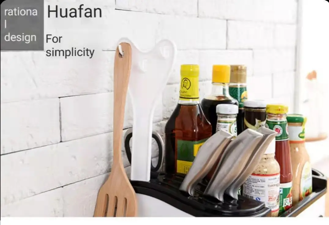 

Kitchen shelf no punch seasoning box seasoning can bottle storage rack knife rest supplies seasoning chopsticks storage box