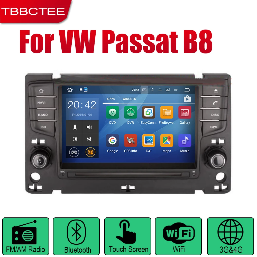 Автомагнитола 2 Din на Android для Volkswagen VW Passat B8 Magotan 2017 2018 2019 автомобильный