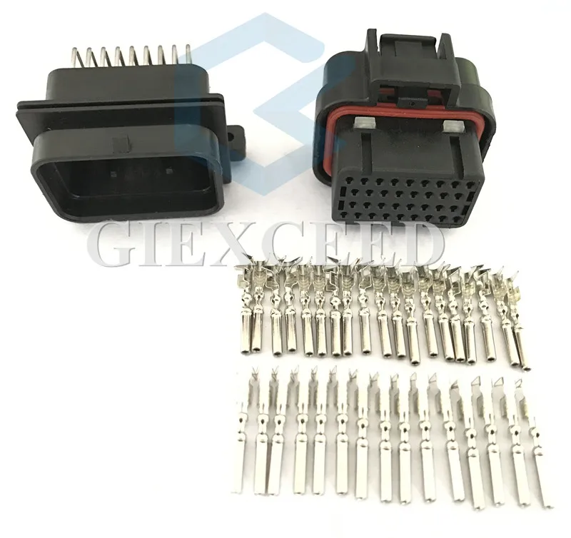 34 Pin 4 1437290 1 Female AMP Superseal 0 автомобильный разъем ECU с клеммами|Кабели адаптеры и