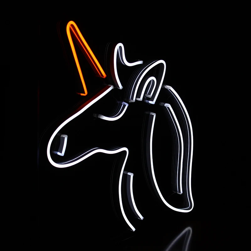 

Anime Neon Signs Custom Animals Horse Decoration Wall Hanging Party Club Bar Home Decor Transparen Acrylic 3D Flex Led Light